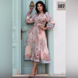 SOLD Floral Pink Maxi Dress